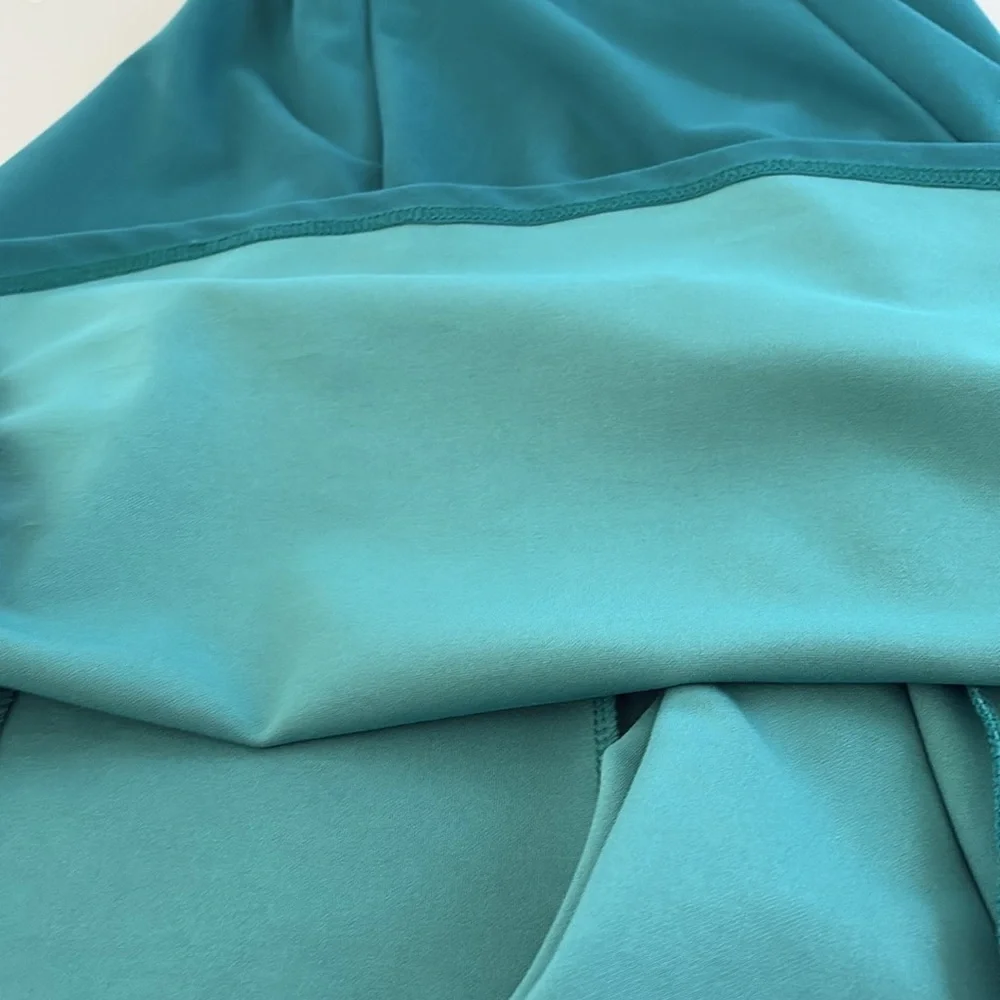 Elegant Teal Cap Sleeve Dress - Picture 15 of 15
